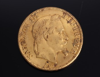 Frankrig, Napoleon III, 100 francs GULD 1858