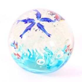Stor vintage Murano delfin-brevpresser