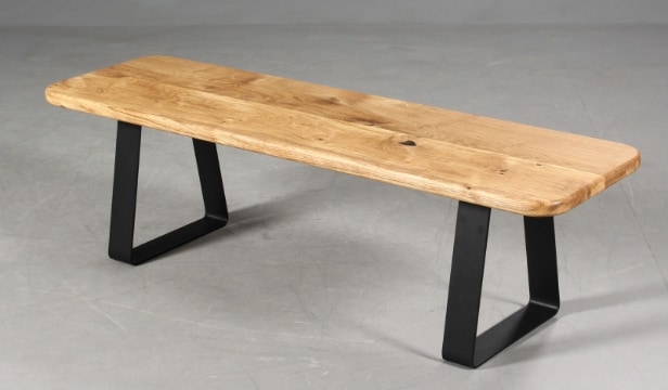 PremiumOak. Dansk produceret bænk / plint ' Naturel oil ' eg 150 cm. Model Trapeze