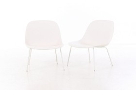 25508 - Iskos-Berlin for Muuto. Fiber Lounge Chairs - White (2)