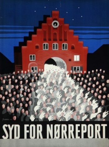 Viggo Guttorm-Pedersen. Original plakat, Syd for Nørreport, 1952