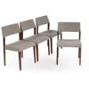 Danish furniture manufacturer. Rosewood dining table with 4 chairs (8)