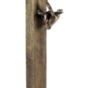 Sax O. Skulptur af patineret messing: 'Teamwork', H. 88 cm