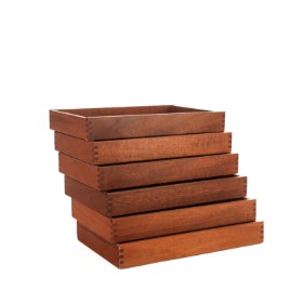 Six mahogany 'drawers'/trays (6)