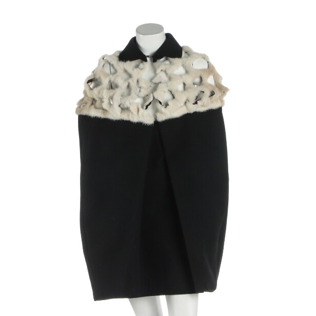 7213 - Kopenhagen Fur. Unique Poncho dress made of fabric and mink. size 36