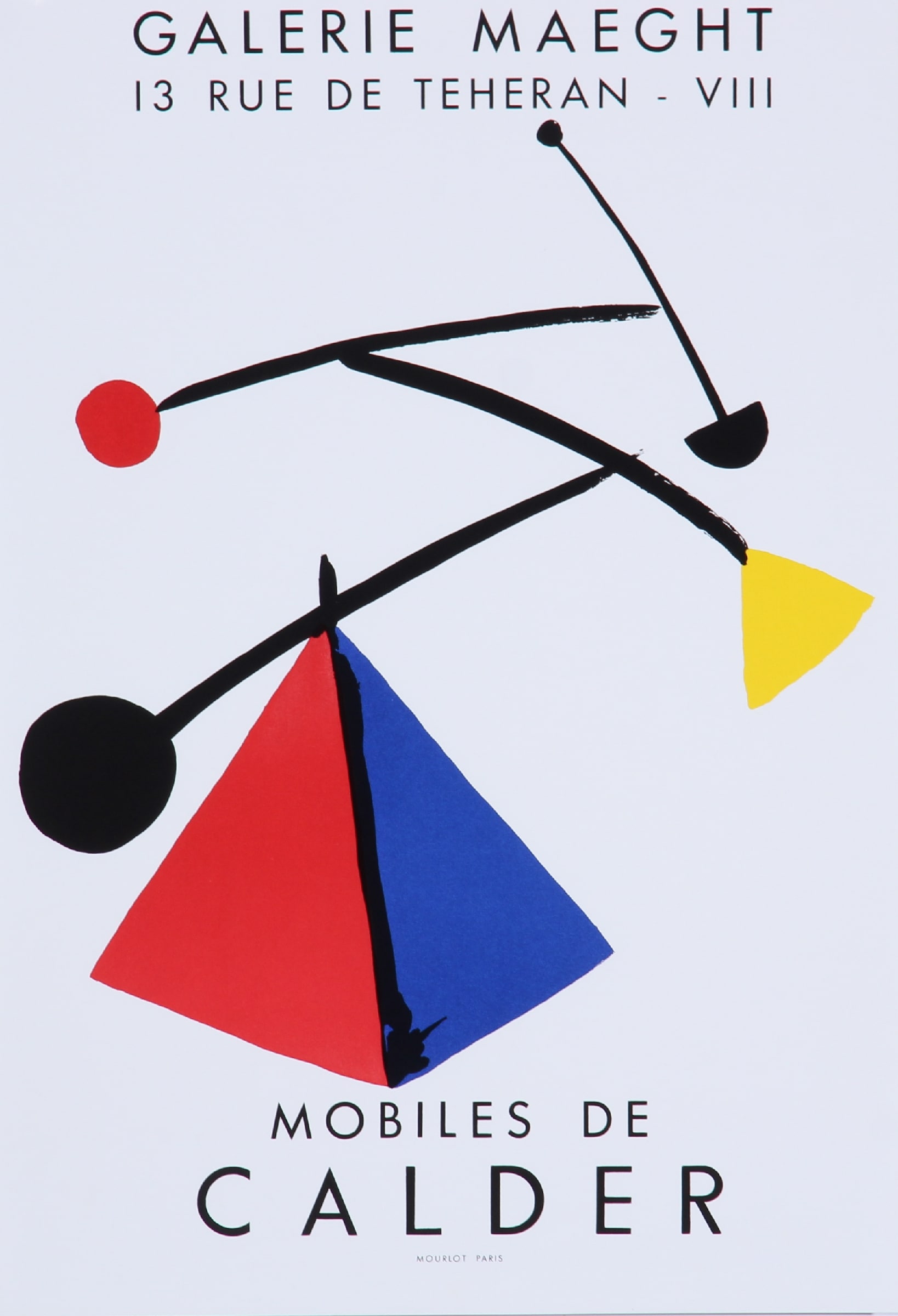 Alexander Calder, after. 'Mobiles de Calder'. Lithographic exhibition poster from Galerie Maeght