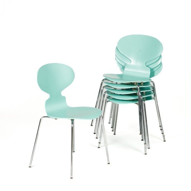 AJM - Arne Jacobsen. Seks 'Myren' stole, model 3101 (6)