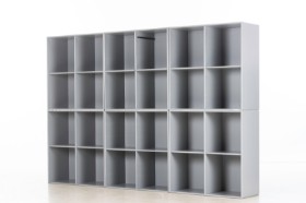 Peter J. Lassen for Montana. Six modules / bookcases, gray lacquered (6)