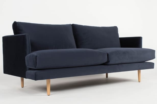 YFP by Wendelbo. 2.5-seater sofa model 056, velour, oak