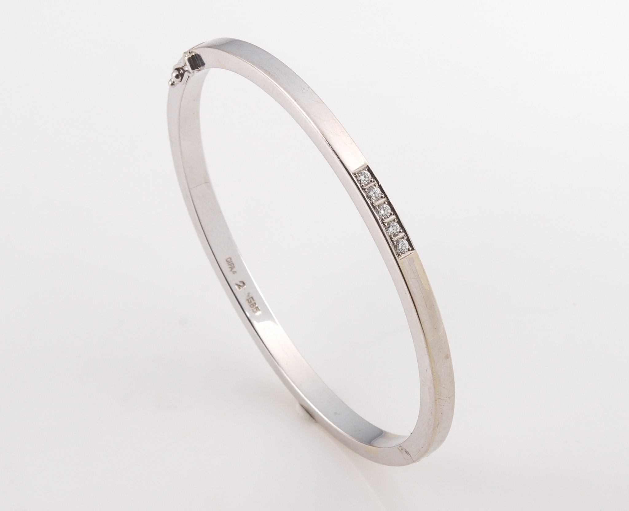 GIFA. Diamond bracelet in 14 kt. white gold, total approx. 0.20 ct.