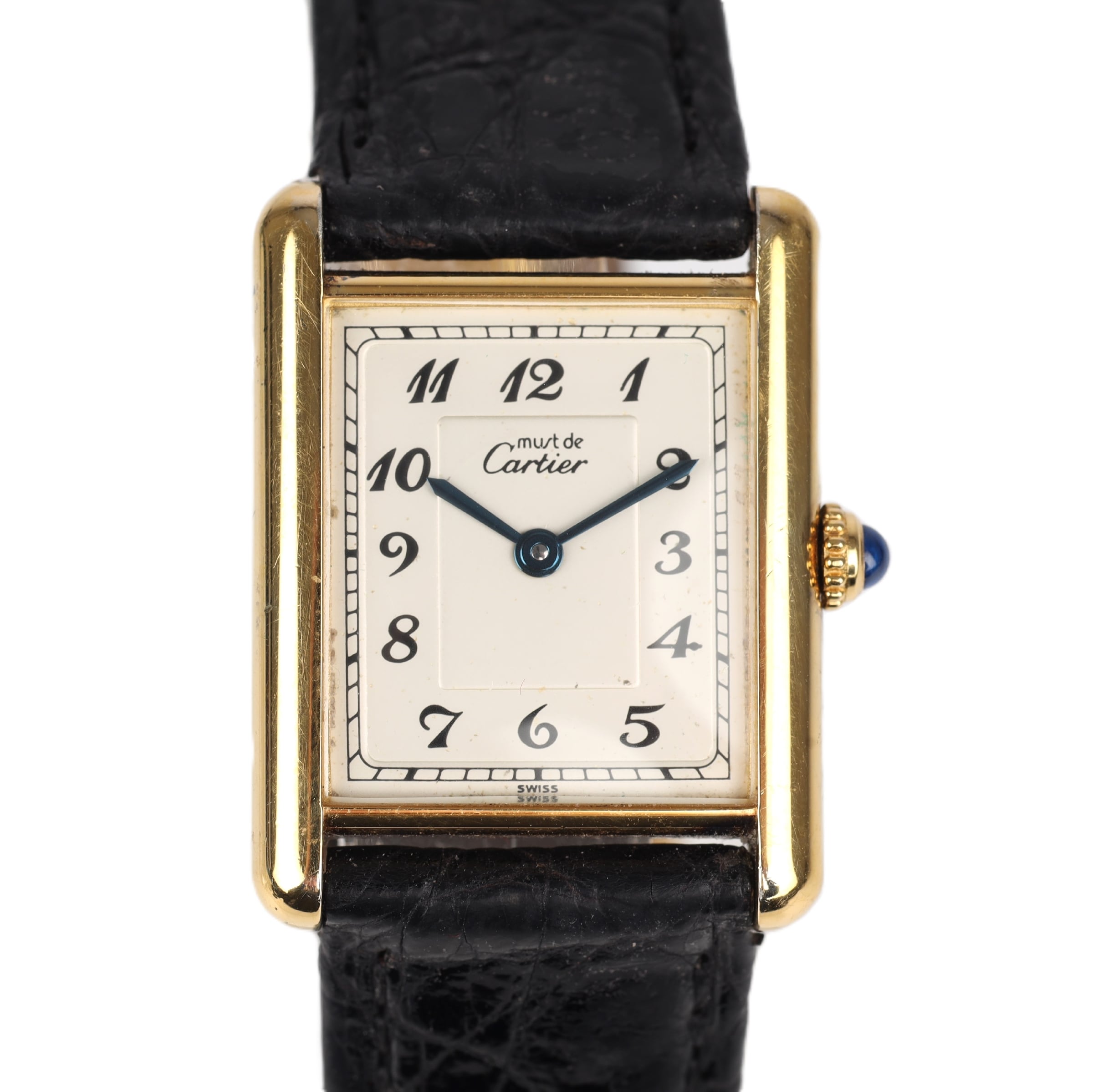 Cartier: Tank Vermeil wristwatch, ref. 1615. 24x31 mm. | Lauritz.com