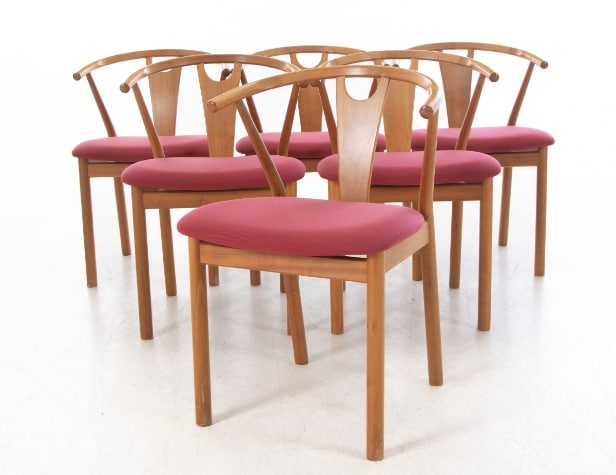 K. Høffer-Larsen. Set of six chairs, model 600 (6)
