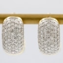 Par brillant øreringe af 14 kt guld med diamanter på 0.50 ct. (2)