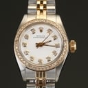 Rolex dameur i 18 karat guld/stål med Diamanter