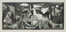 Pablo Picasso: 'Guernica 1937' Offset tryk fra 1964.