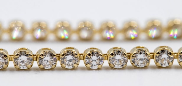 Tennisarmbånd af 14 kt guld, Lab Grown diamanter, 3.00 ct
