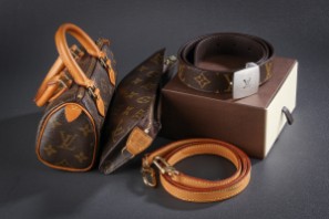 Gennemsigtig Ældre borgere support Louis Vuitton. Bælte, kosmetikpung, håndtaske og skulderrem (4) -  Lauritz.com