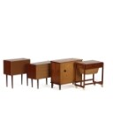 Samling møbler af teak, ca. 1950-/1960'erne (4)