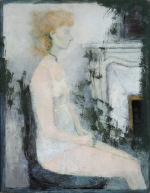 Kay Christensen. Portrait of seated young woman in profile (cd)