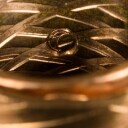 Ring, Goldschmiedearbeit Stephan Hübel, Neuware, aus der Reihe 'Hauptrolle', Bronze Rosé