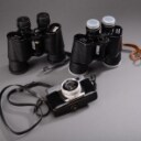 2 kikkert samt kamera. Zenith, Minolta mm (3)