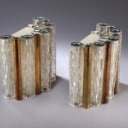 Kaiser. A pair of glass wall lamps from the 70s (2)