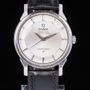 Omega 'Constellation'. Men's steel watch with silver pie-pan dial