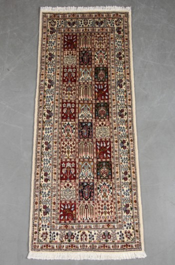Persisk Moud m/ havemønster, 200 x 80 cm.