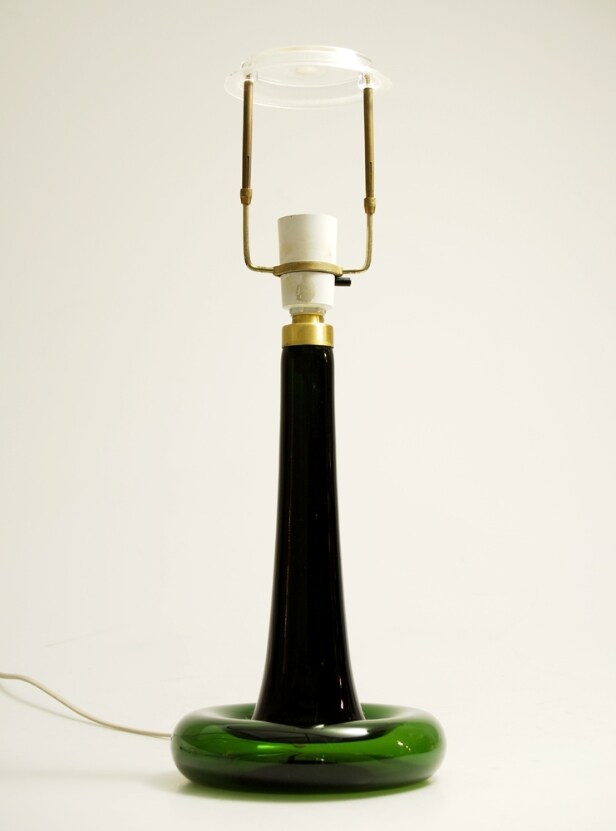 Holmegaard og Hadeland, to bordlamper i glass, 1960/70-tallet (2)