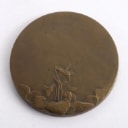 Ovide Yencesse m.fl. Fire medaljer / plaketter i bronze og metal (4)