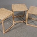 Kai Kristiansen. Sidebord / sofabord Cube no. 33, olieret egetræ