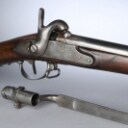 Dansk gevær model 1822 stemplet Livgarden, med bajonet