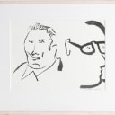 Tom Krøjer: Portrait of two gentlemen, lithograph (cd)