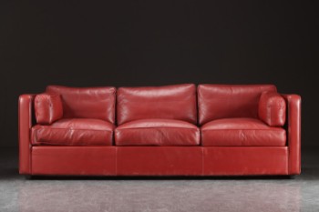 Tre-pers. lounge sofa betrukket med læder