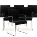 Nineteen armchairs with chromed metal frames (19)