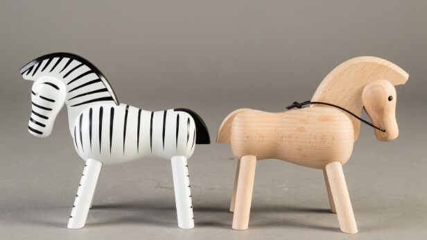 Kay Bojesen: Zebra, hest og 2 aber (4)