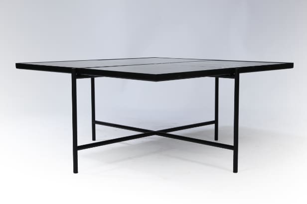 637. Emil Thorup for Handvärk. Sofabord model 90, stål og sort marmor