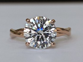 3,12 ct. brillant sleben diamant ring (Lab. fremstillet)*. IGI certificeret