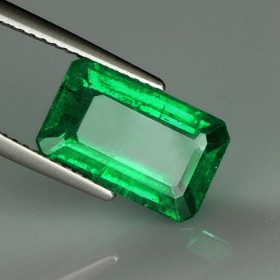 Uindfattet smaragdsleben smaragd, ca 2.31 ct.