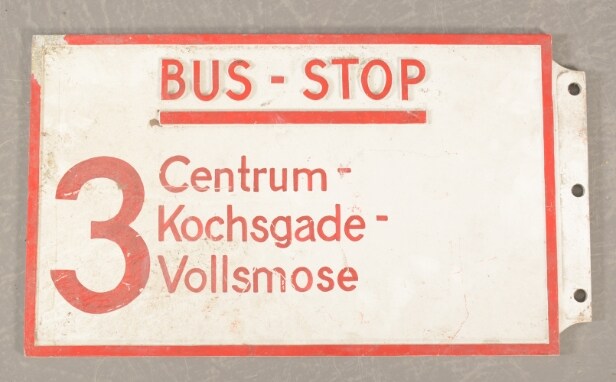 Metalskilte, busskilte. (5)