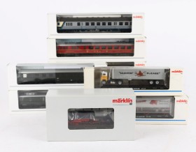 Märklin 39640 HO: Damplokomotiv  BR 64 med 8 togvogne (9)