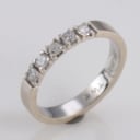 Leif Jørgensens Guldsmedie. Alliance ring in 14 kt. white gold, 0.25 ct., size 49.5