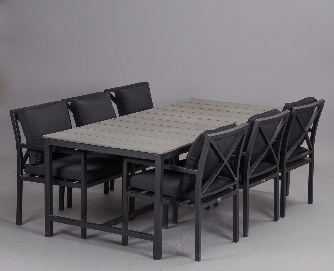 platform Kartofler nyhed Havemøbler. Langbord med seks stole af nonwood og aluminium (7) | Lauritz .com