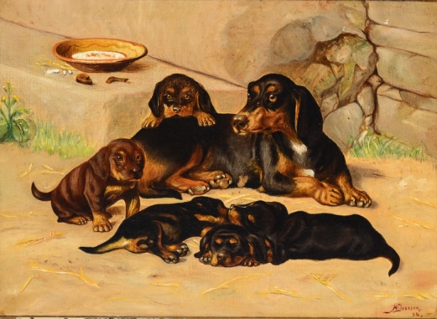 N. Iversen, kopi efter S. Simonsen. Malet 1894