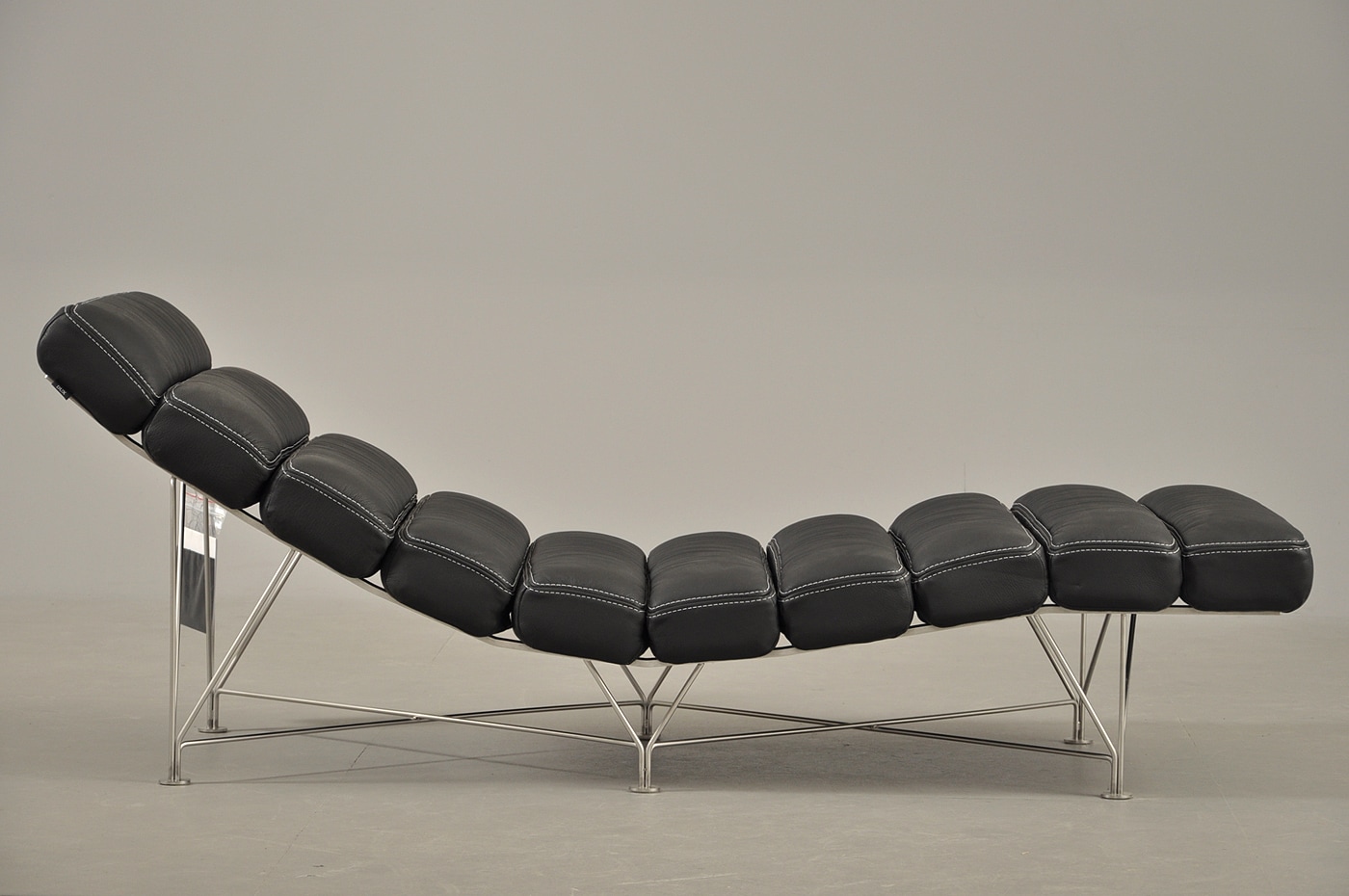 Bruno Mathsson Dux Superspider Chaise Longue Black Leather Lauritz Com