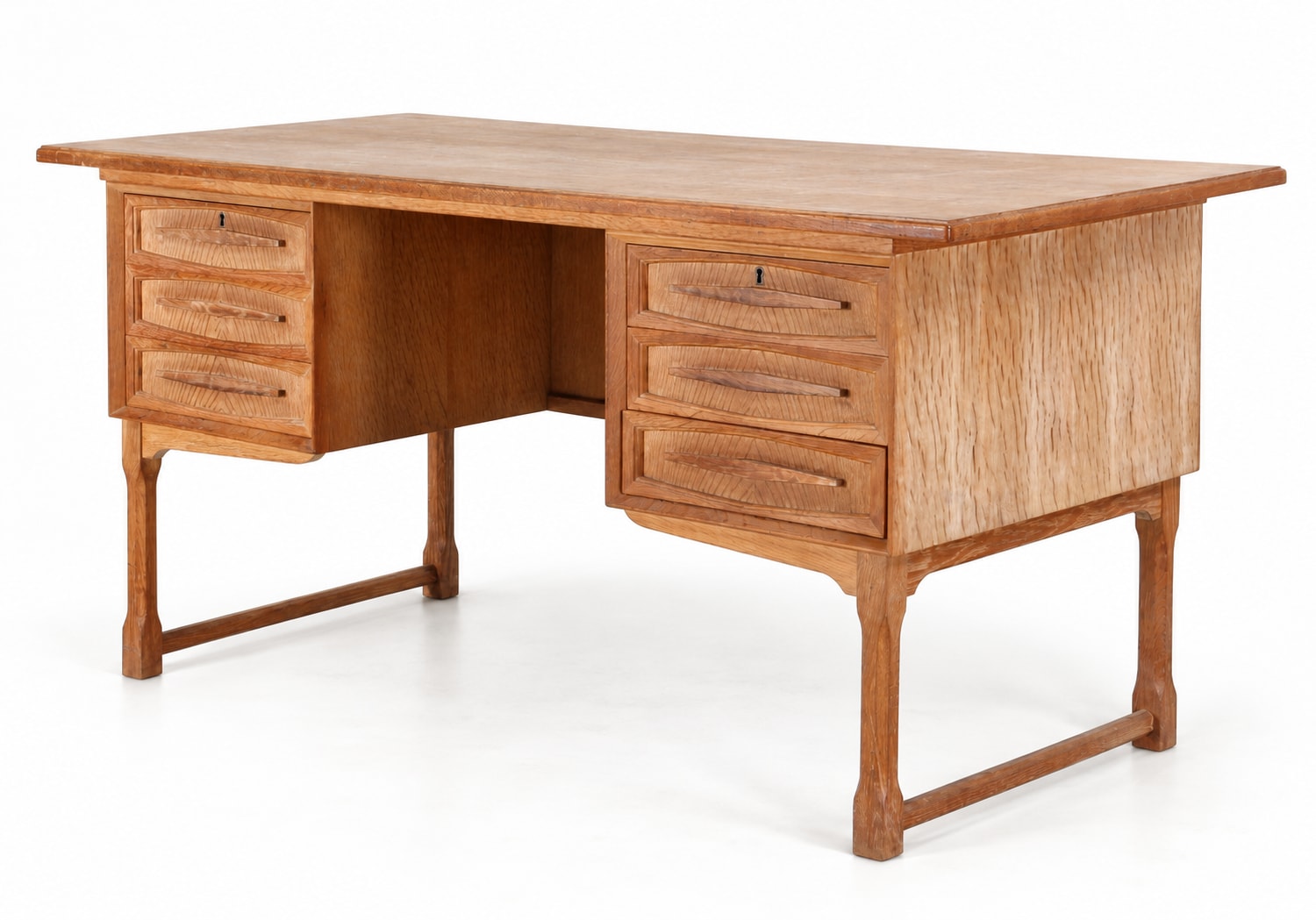 Danish furniture manufacturer. Freestanding desk, oak