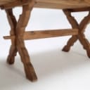 Langbord af massivt egetræ