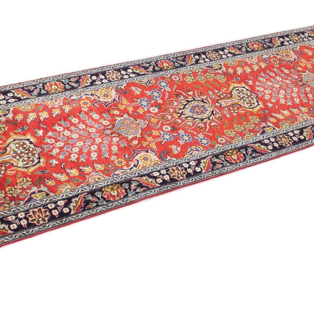 Persisk Tabriz løber, 387x85 cm. | Lauritz.com