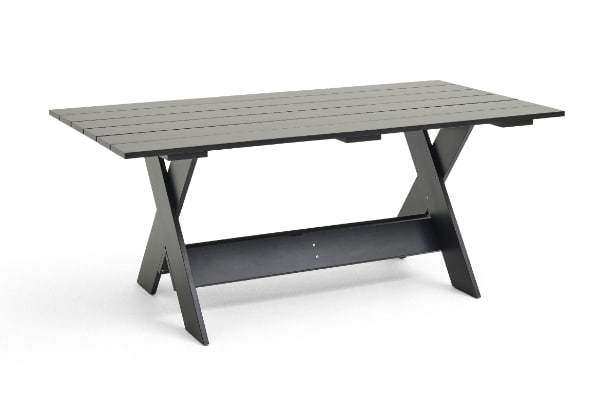 Gerrit Rietveld for HAY. Udendørs spisebord, L 180 cm, Crate Collection. Sort