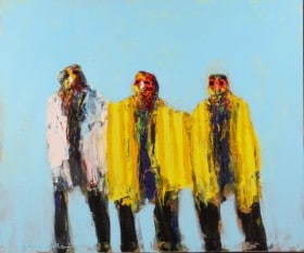 Johnny Madsen. Figurkomposition, 100x120 cm